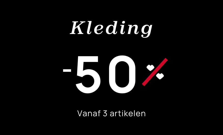 -50% vanaf 3 kledingstukken en schoenen